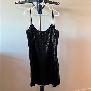 Vince Camuto Black Sequin Dress